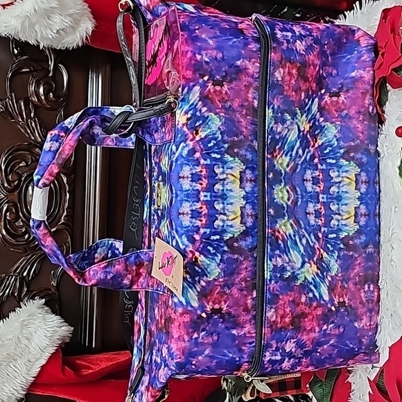 Betsey Johnson Handbags - NWT PURPLE/MULTI COLOR LUV BETSEY TYE-DYE WEEKENDER w/LOG